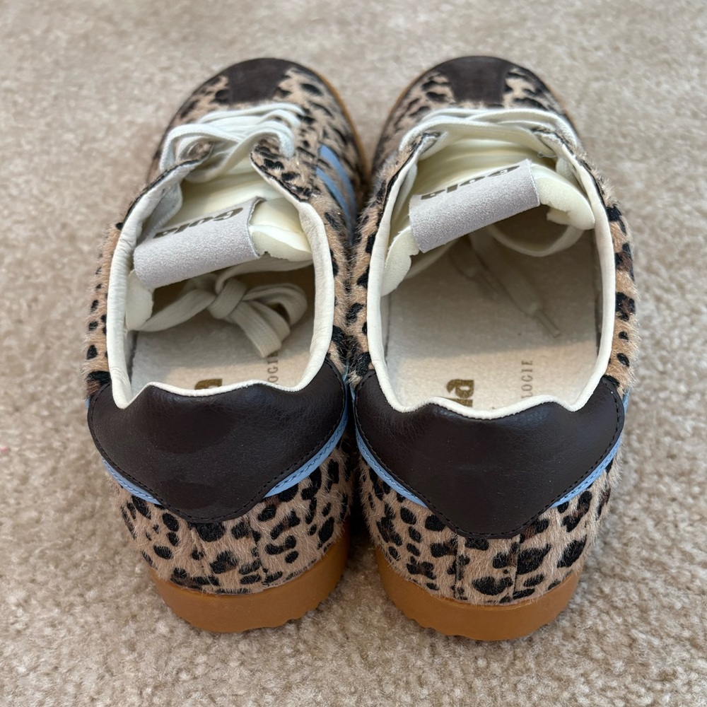 Brand New Gola Elan Anthropologie Sneakers Size 9.5 Leopard Dark Brown Air 40.5 - Picture 5 of 9